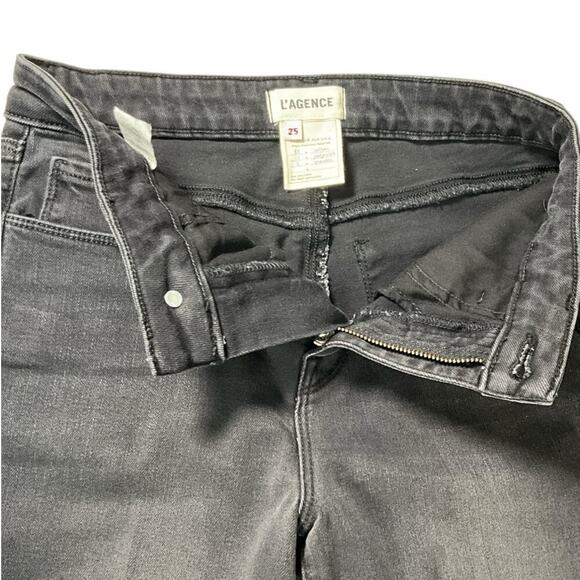 NWOT L'AGENCE Faded Black Boot Cut Stretchy Jeans 5 Pockets Size 25 Classic Fit - Picture 7 of 10